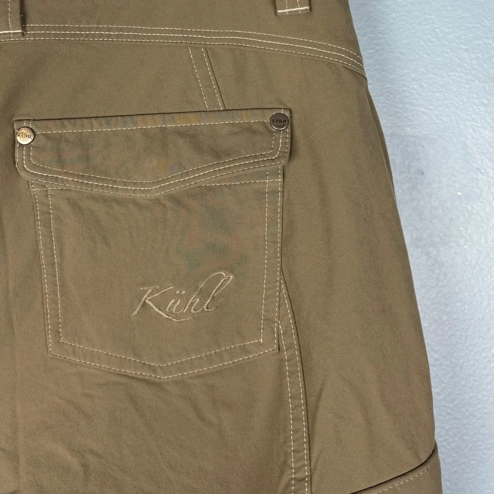 Kuhl Women's 8 Regular Green Nylon Blend Convertible Utility Hiking Cargo Pants - Picture 5 of 10